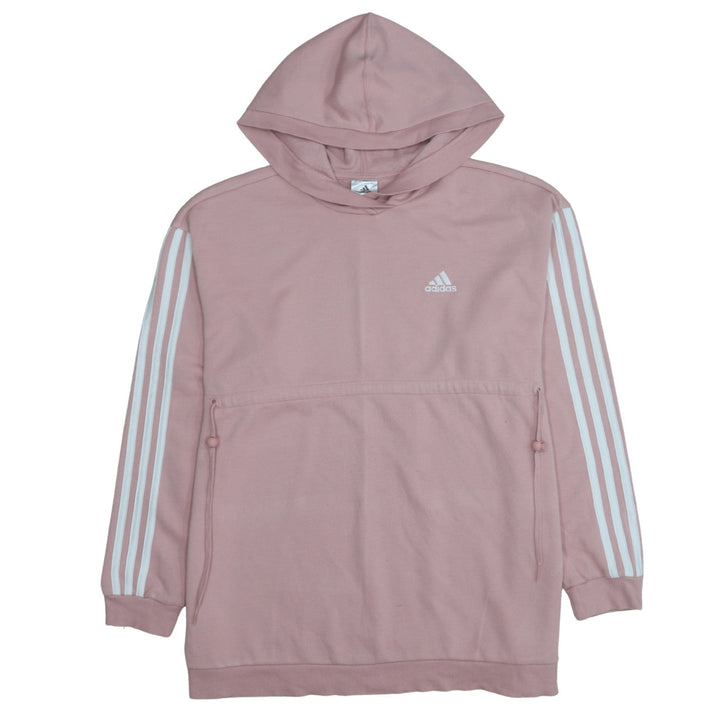 Adidas Women Pink Pullover Hoodie S 8-10 Hooded Cotton Blend Casual