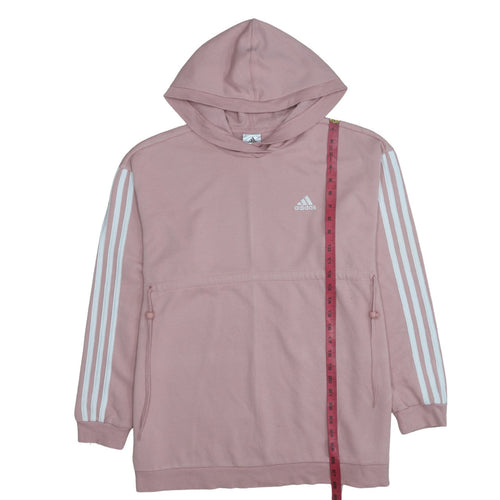 Adidas Women Pink Pullover Hoodie S 8-10 Hooded Cotton Blend Casual
