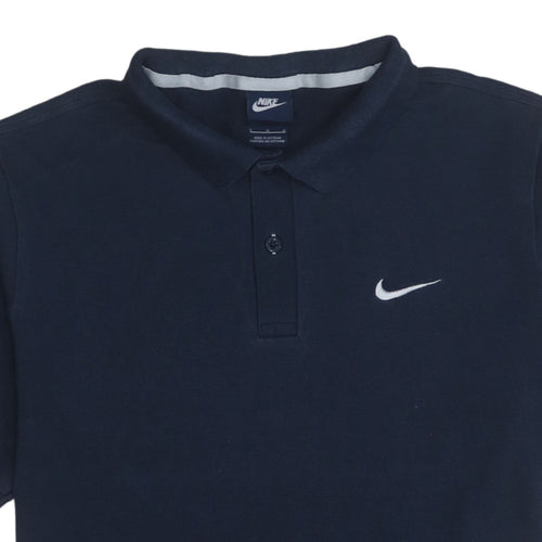 Nike Men's Blue Short Sleeve Polo Shirt Size L Cotton