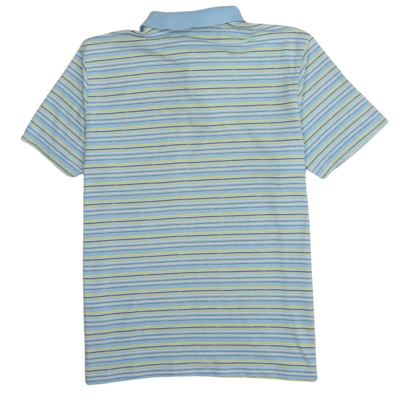 Nike Men's Blue Striped Cotton Polo Shirt XL
