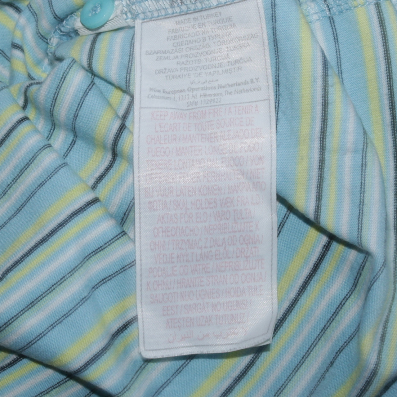 Nike Men's Blue Striped Cotton Polo Shirt XL