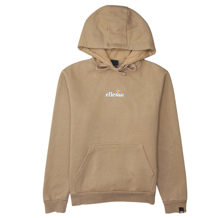 Ellesse Womens Beige Pullover Hoodie UK 8 Cotton Blend Casual