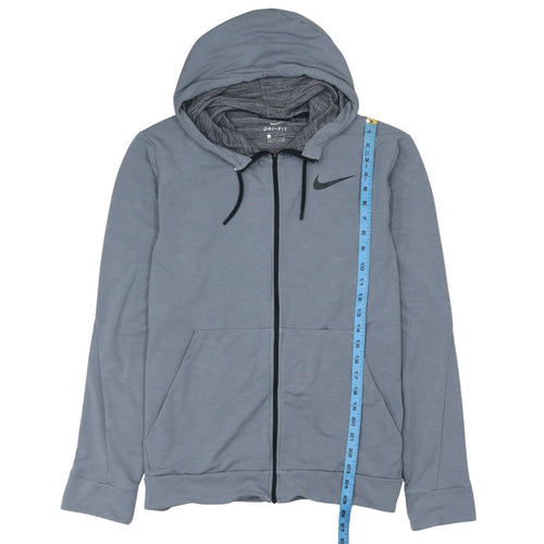 Nike Men's Grey Dri-FIT Full Zip Hoodie Size L Lightweight Sportswear