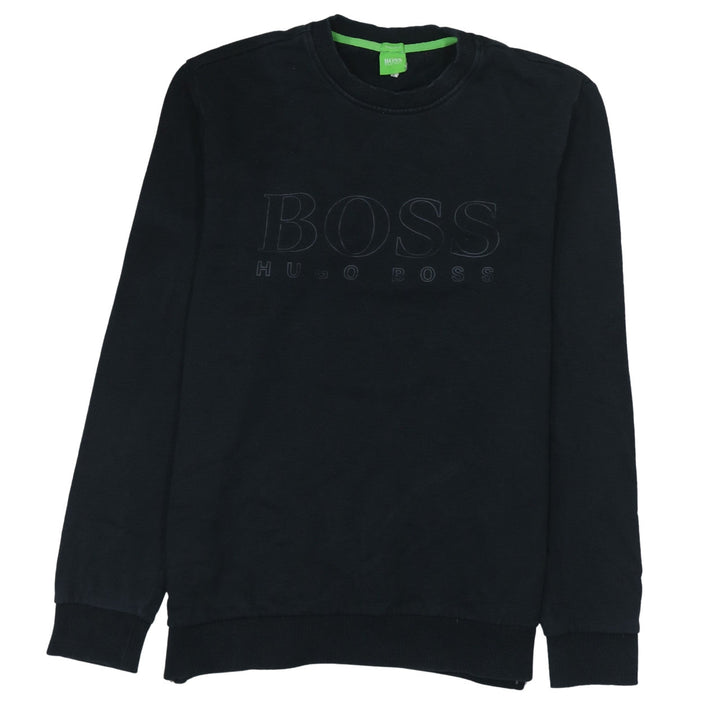 Hugo Boss Men's Black Regular Fit Logo Crew Neck Sweatshirt L
