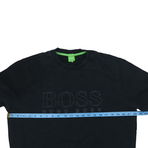 Hugo Boss Men's Black Regular Fit Logo Crew Neck Sweatshirt L