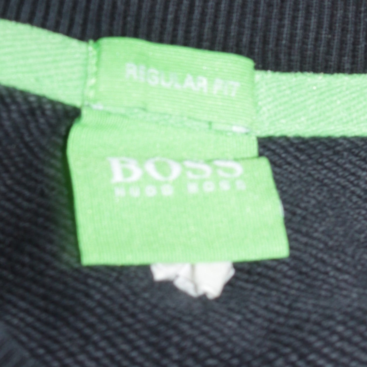 Hugo Boss Men's Black Regular Fit Logo Crew Neck Sweatshirt L