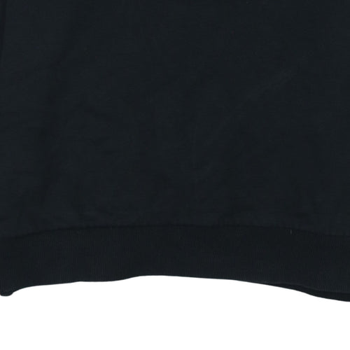 Hugo Boss Men's Black Regular Fit Logo Crew Neck Sweatshirt L