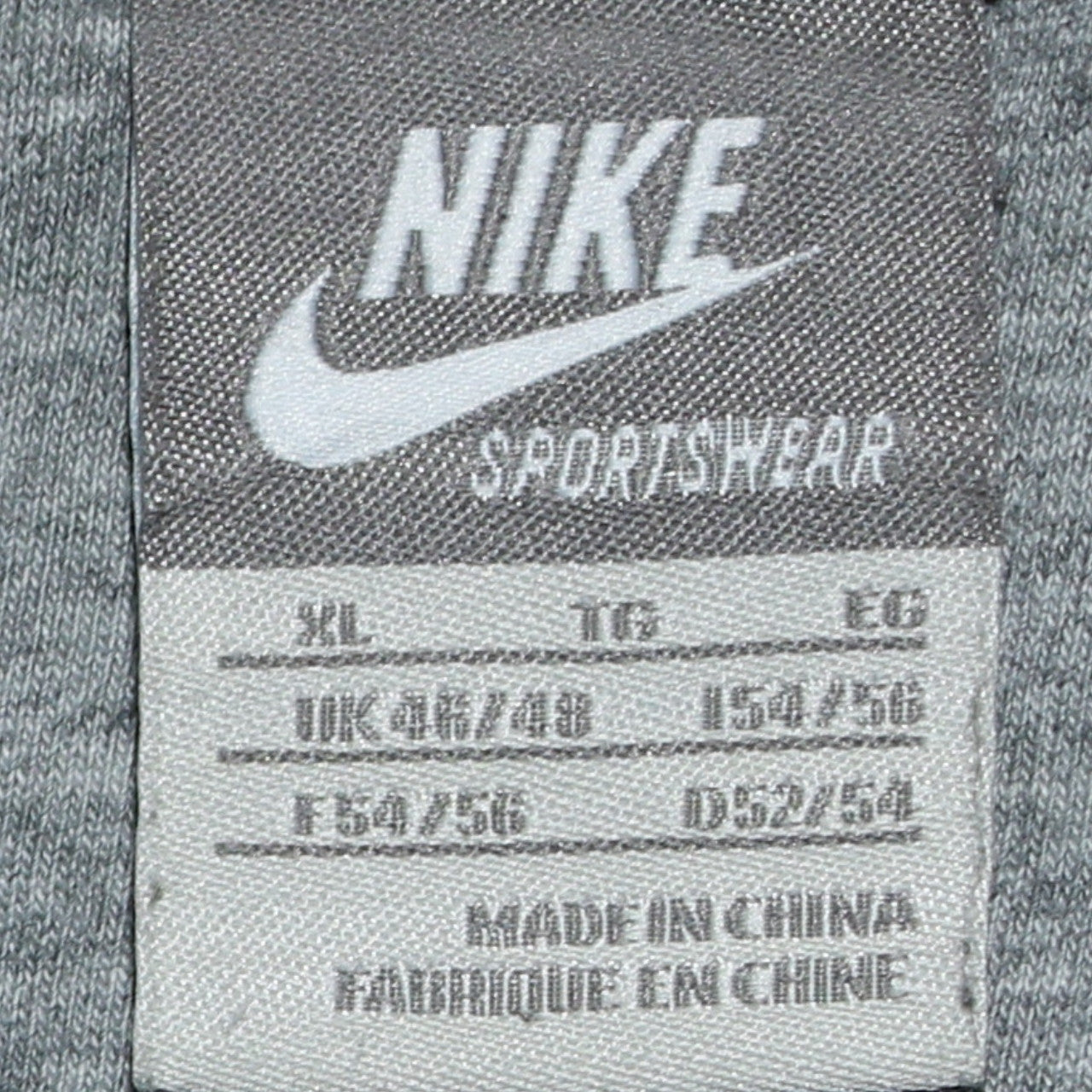 Nike Men's Grey Full Zip Hoodie XL Sportswear Sweatshirt