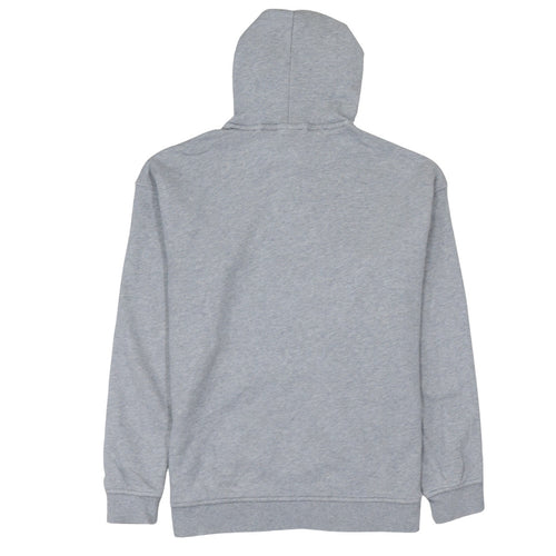 Adidas Mens Grey Pullover Hoodie L Logo Graphic Hooded Sweatshirt