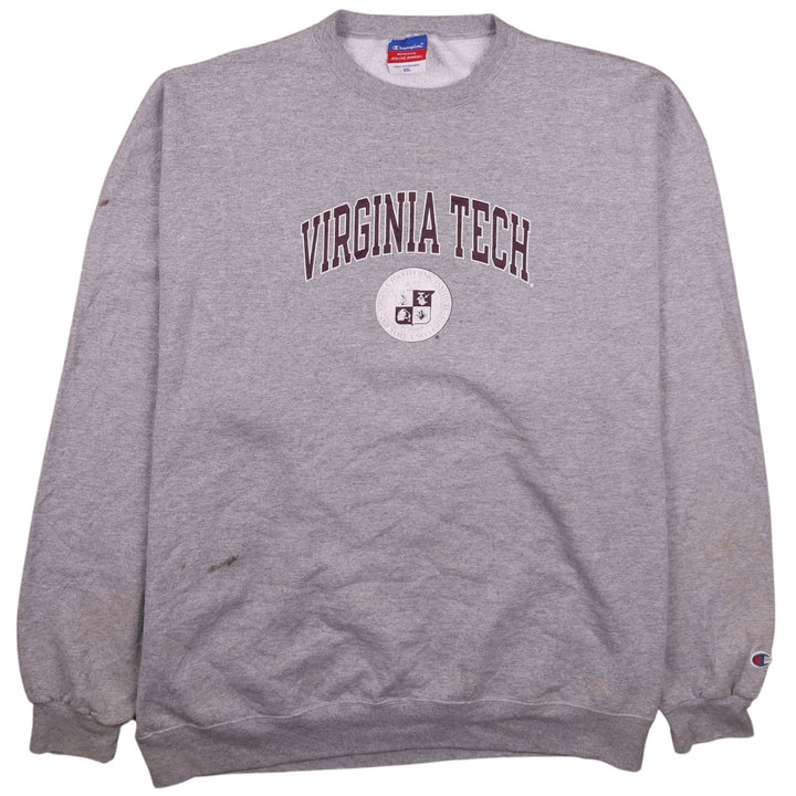 Champion Womens Grey Virginia Tech Pullover Sweatshirt XXL