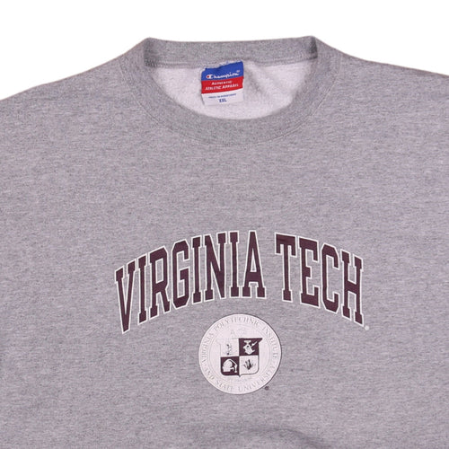 Champion Womens Grey Virginia Tech Pullover Sweatshirt XXL