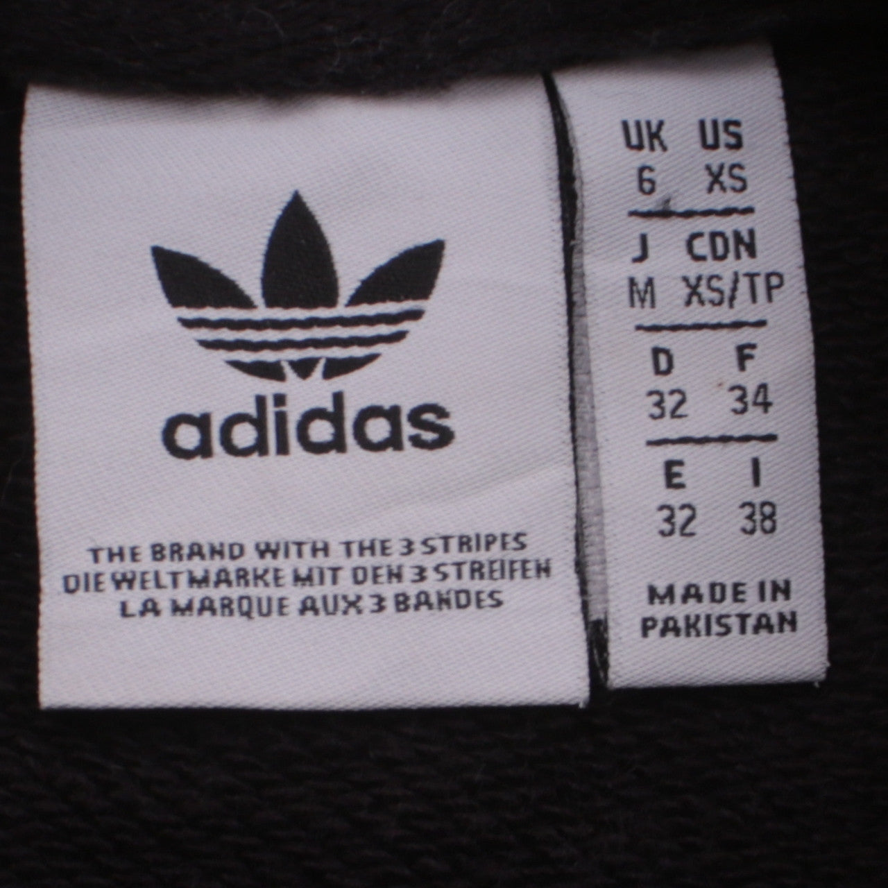 Adidas Womens Black XS Pullover Sweatshirt with Logo Print