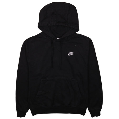 Nike Men's Black Pullover Hoodie Small Fleece Logo Sweatshirt