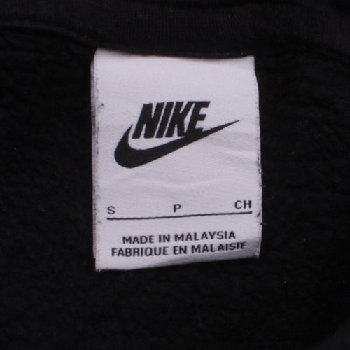 Nike Men's Black Pullover Hoodie Small Fleece Logo Sweatshirt