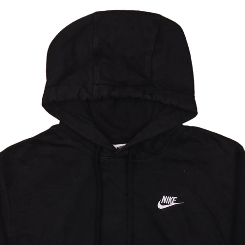Nike Men's Black Pullover Hoodie Small Fleece Logo Sweatshirt