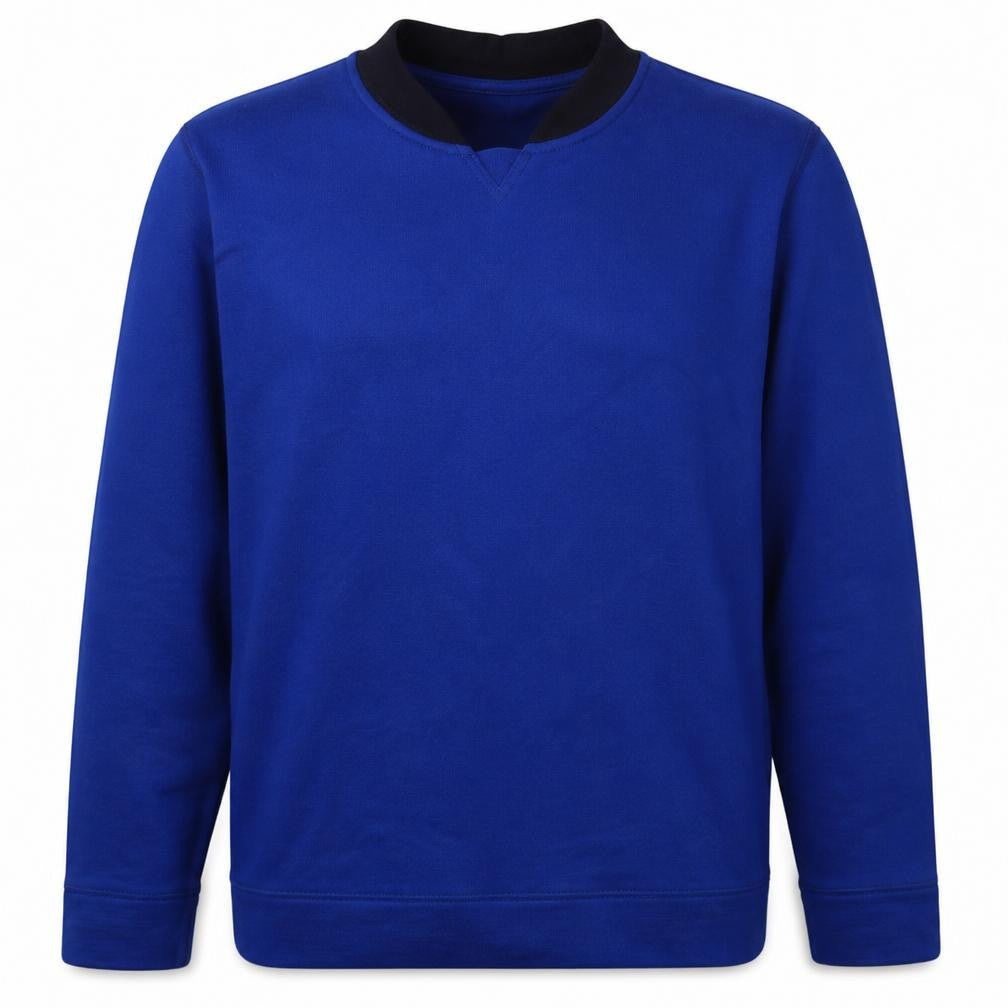 Front view of Nautica Men's Blue Fleece 1/4 Zip Pullover Sweatshirt XL