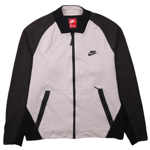 Nike Men's Black Grey Track Jacket L Lightweight Zip Sportswear