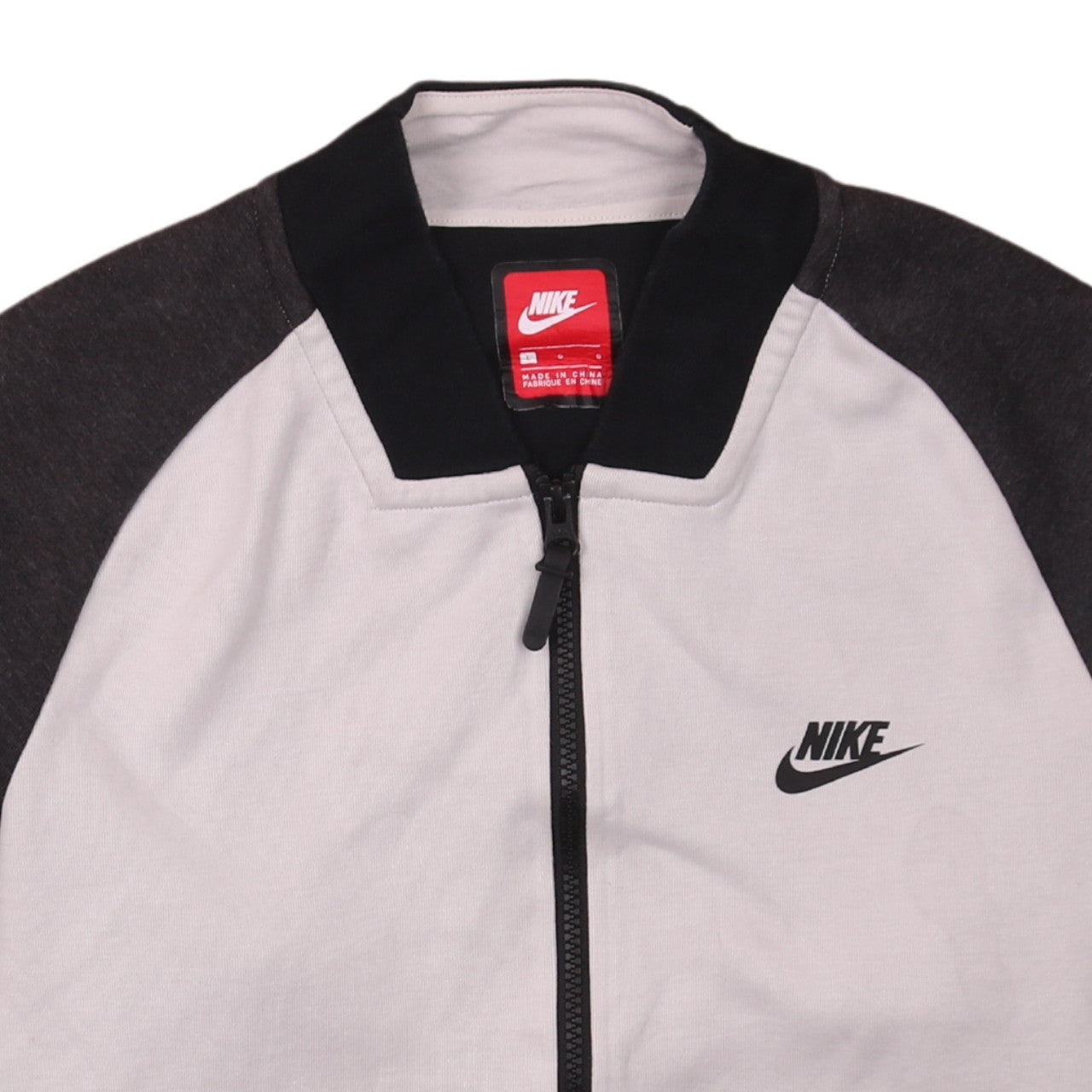 Nike Men's Black Grey Track Jacket L Lightweight Zip Sportswear