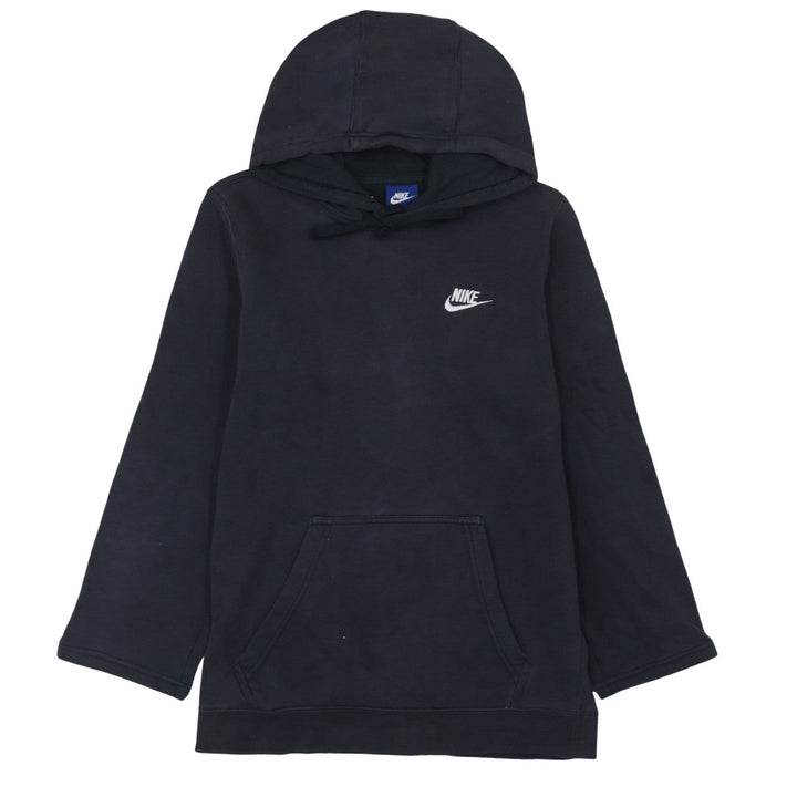 Nike Womens Black Pullover Hoodie XS Hooded Logo Cotton Blend