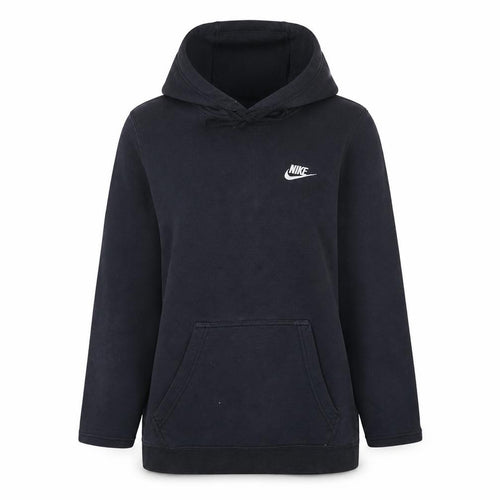 Nike Womens Black Pullover Hoodie XS Hooded Logo Cotton Blend
