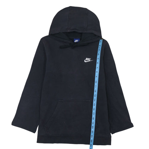 Nike Womens Black Pullover Hoodie XS Hooded Logo Cotton Blend