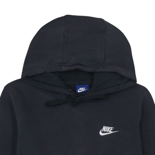 Nike Womens Black Pullover Hoodie XS Hooded Logo Cotton Blend