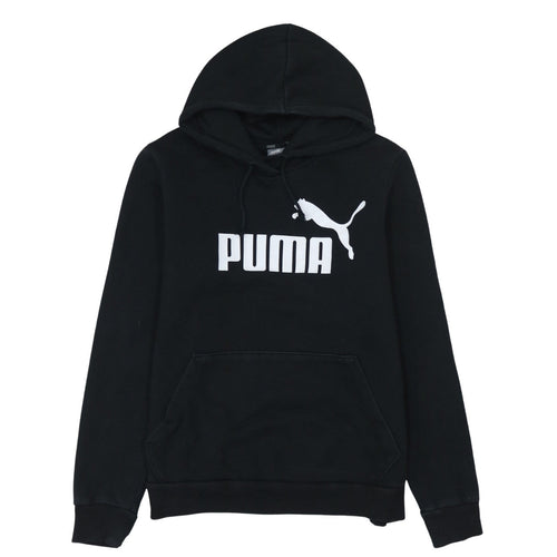 Puma Boys Black Pullover Hoodie Size 13 Years Fleece Logo Sweatshirt