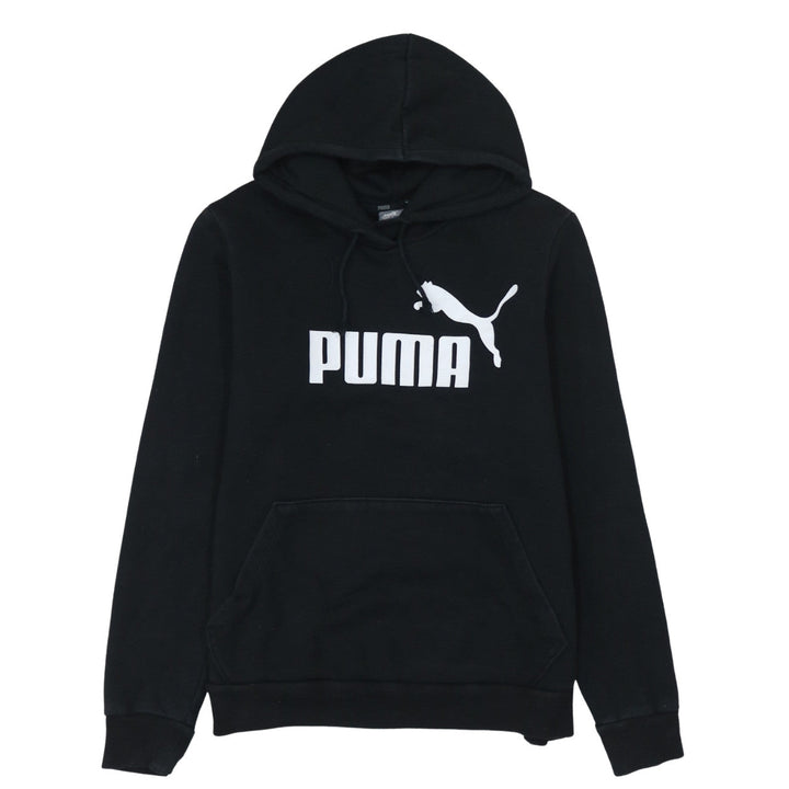 Puma Boys Black Pullover Hoodie Size 13 Years Fleece Logo Sweatshirt