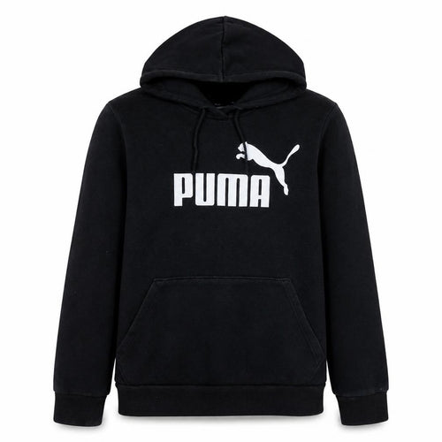 Puma Boys Black Pullover Hoodie Size 13 Years Fleece Logo Sweatshirt