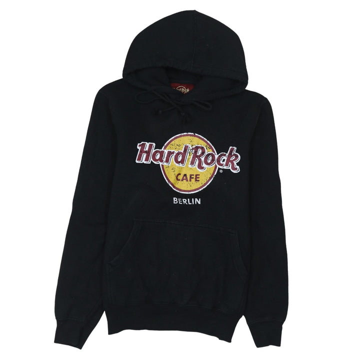 Hard Rock Cafe Berlin Women's Black Medium Pullover Hoodie Cotton Blend