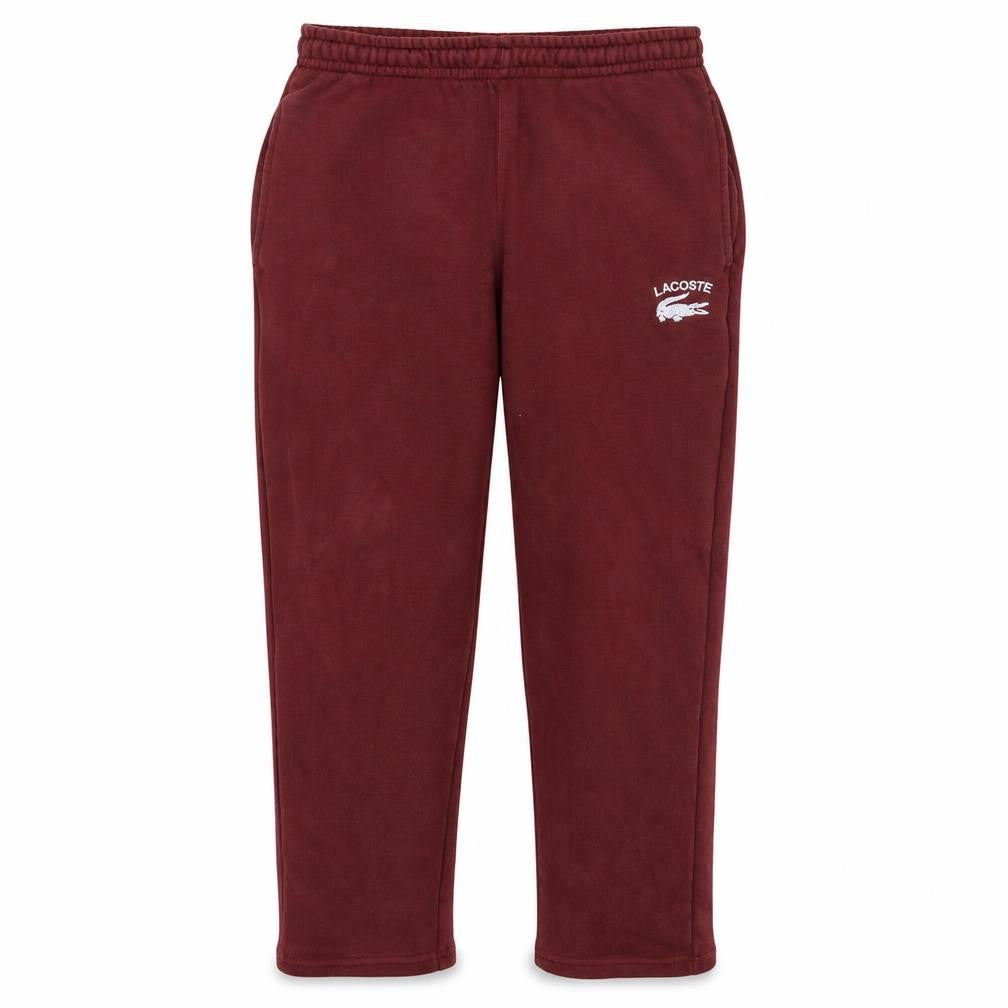 Front view of Lacoste Men Brown Tapered Fit Cotton Sweatpants, size M