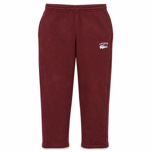 Front view of Lacoste Men Brown Tapered Fit Cotton Sweatpants, size M
