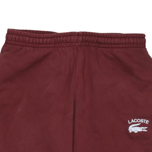 Lacoste Men Brown Tapered Fit Cotton Sweatpants Size M