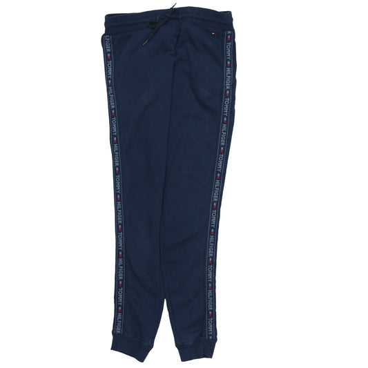 Tommy Hilfiger Boys Blue Jogger Trousers Size S Elastic Waist Side Stripe