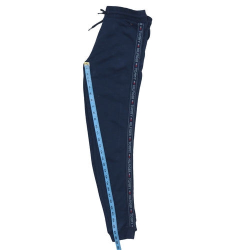 Tommy Hilfiger Boys Blue Jogger Trousers Size S Elastic Waist Side Stripe