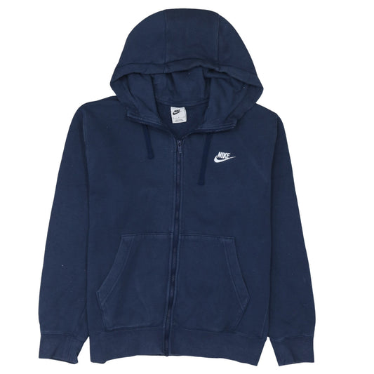 Nike Men's Blue Full Zip Hoodie Medium Fleece Sportswear