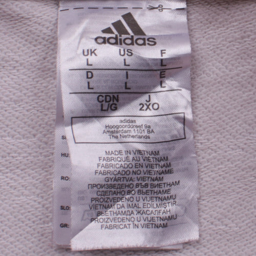 Adidas Womens Pink Crew Neck Pullover Sweatshirt L Logo Graphic