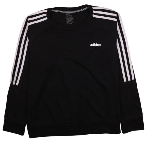Adidas Womens Black XL Sweatshirt Crew Neck Long Sleeve Logo