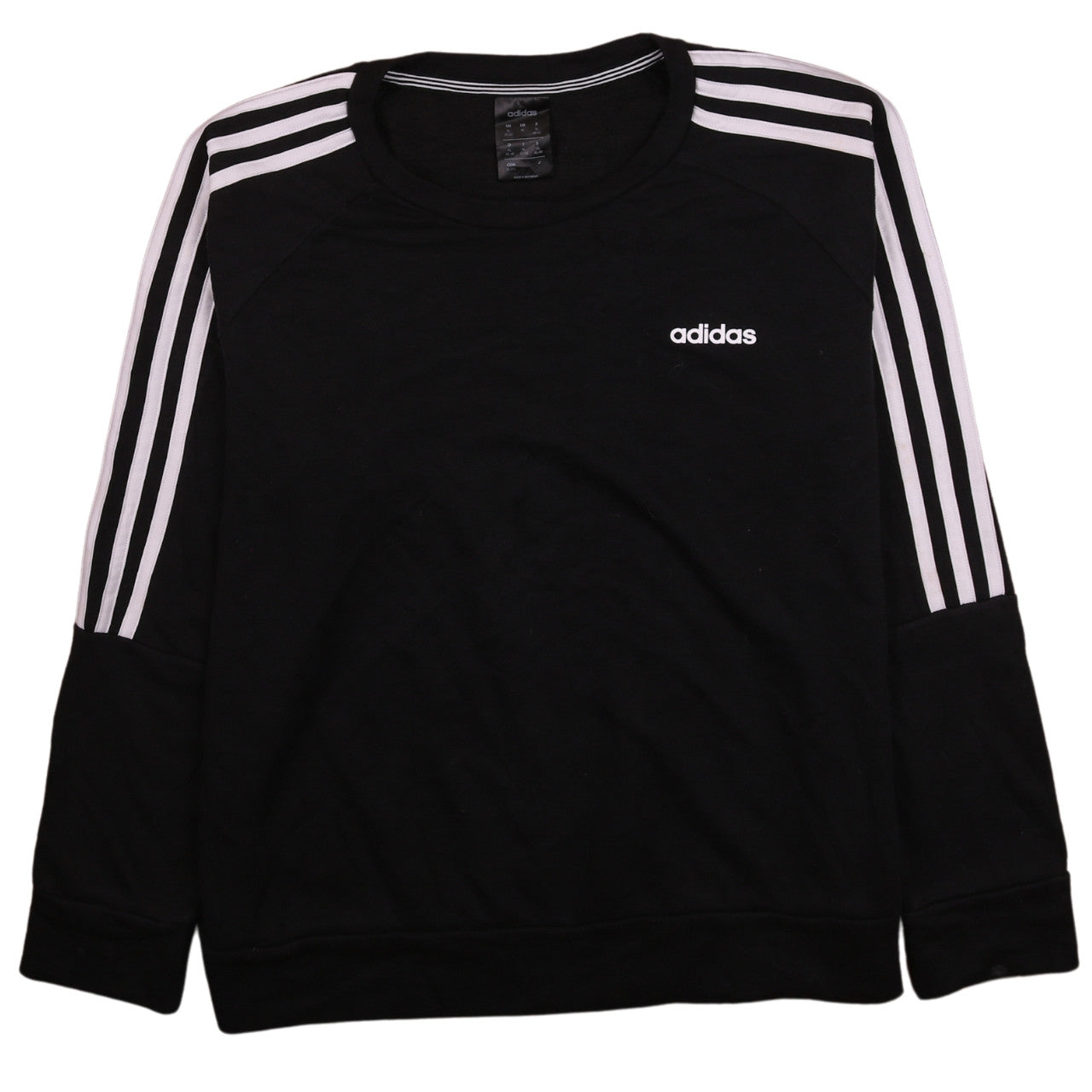 Adidas Womens Black XL Sweatshirt Crew Neck Long Sleeve Logo