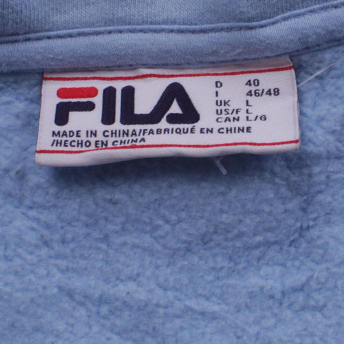 FILA Mens Multicoloured 1/2 Zip Sweatshirt L Colour Block Fleece Top