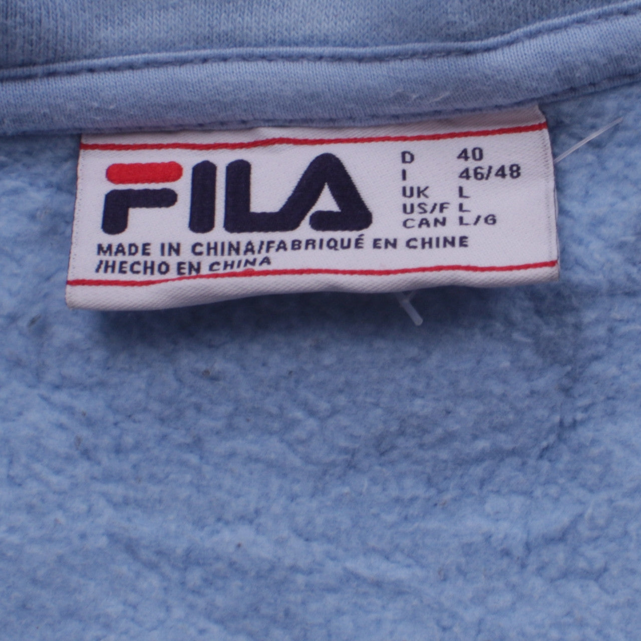 FILA Mens Multicoloured 1/2 Zip Sweatshirt L Colour Block Fleece Top