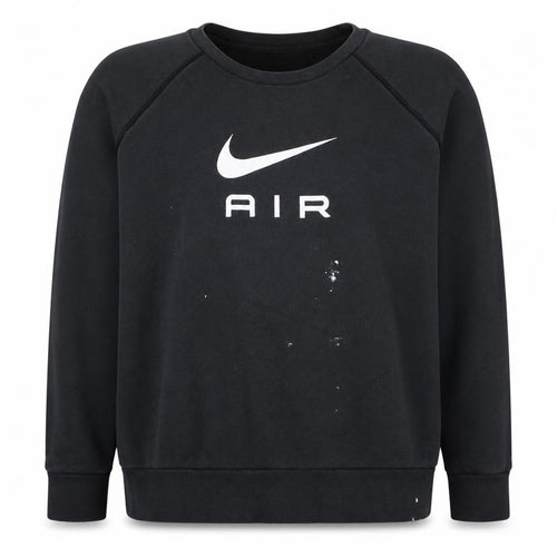 Nike Mens Black Air Logo Crew Neck Cotton Sweatshirt M