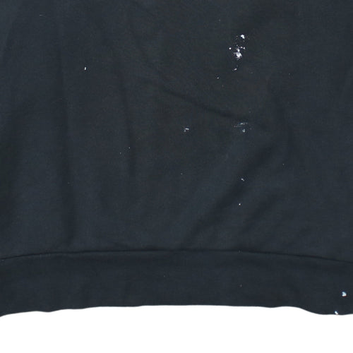 Nike Mens Black Air Logo Crew Neck Cotton Sweatshirt M