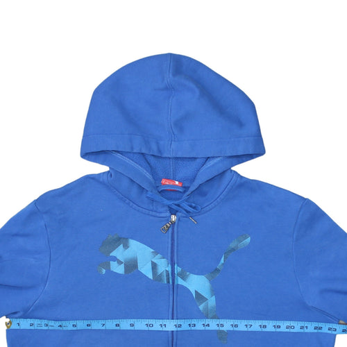 Puma Men's Blue Full Zip Hoodie M Sports Fleece Sweatshirt