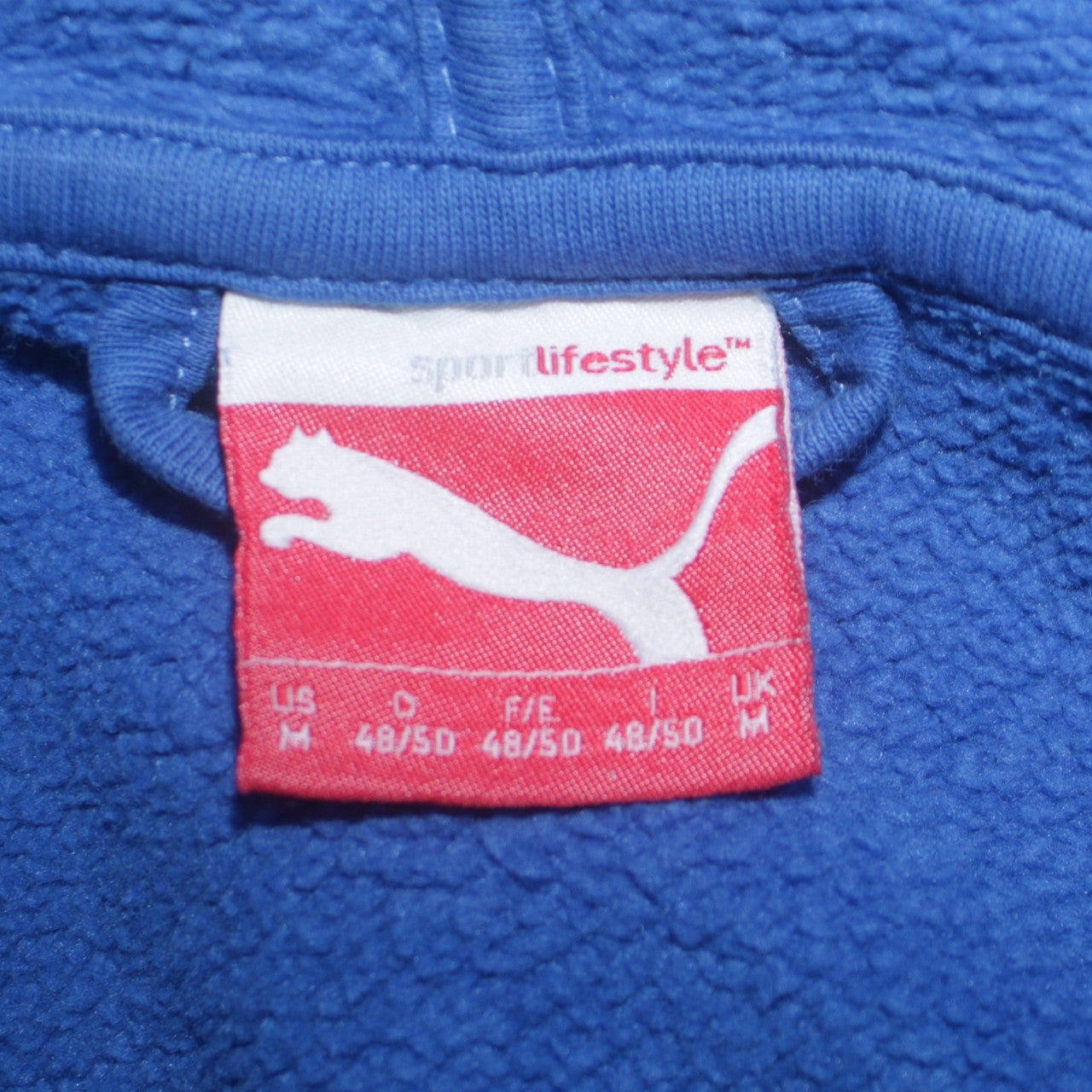 Puma Men's Blue Full Zip Hoodie M Sports Fleece Sweatshirt