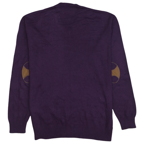 Polo Ralph Lauren Men’s Purple V-Neck Cotton Jumper XL