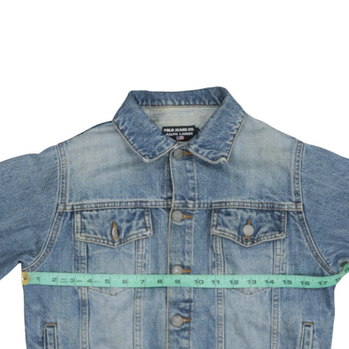 Ralph Lauren Women Blue Denim Jacket Small Classic Style