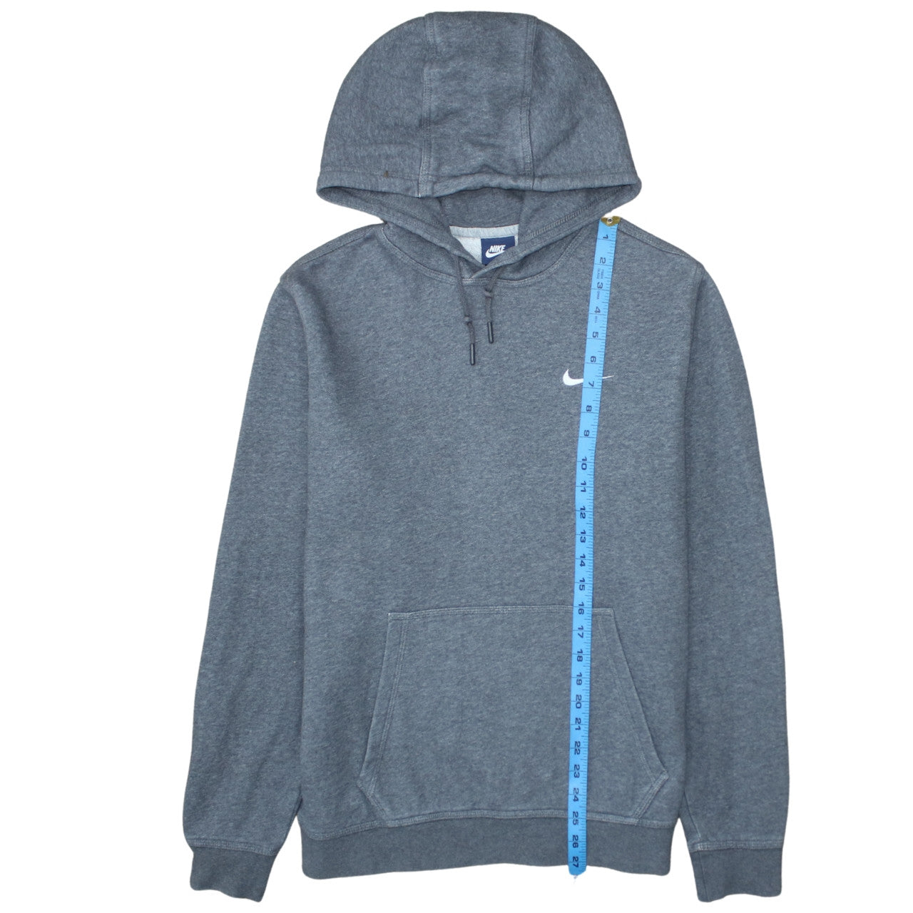 Nike Men Grey Pullover Hoodie L Regular Fit Fleece Sportswear