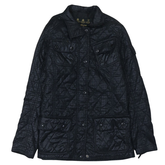 Barbour Womens Black Quilted Mid-Length Jacket Size 10