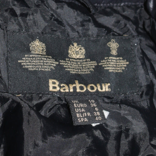 Barbour Womens Black Quilted Mid-Length Jacket Size 10